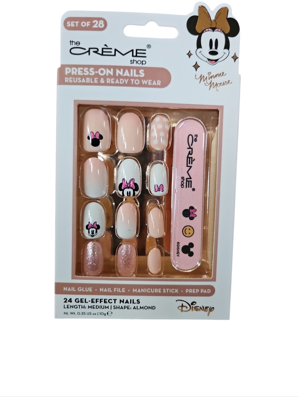 The Crème Shop x Disney Minnie Mouse Press-On Nails | Set of 28 | NWT